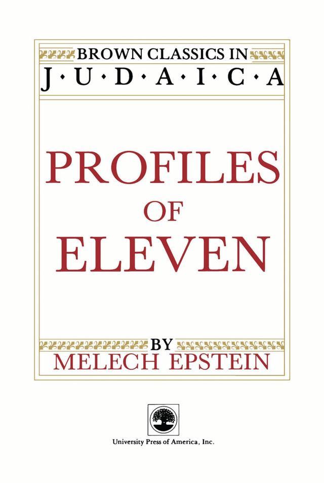 Profiles of Eleven by Melech Epstein