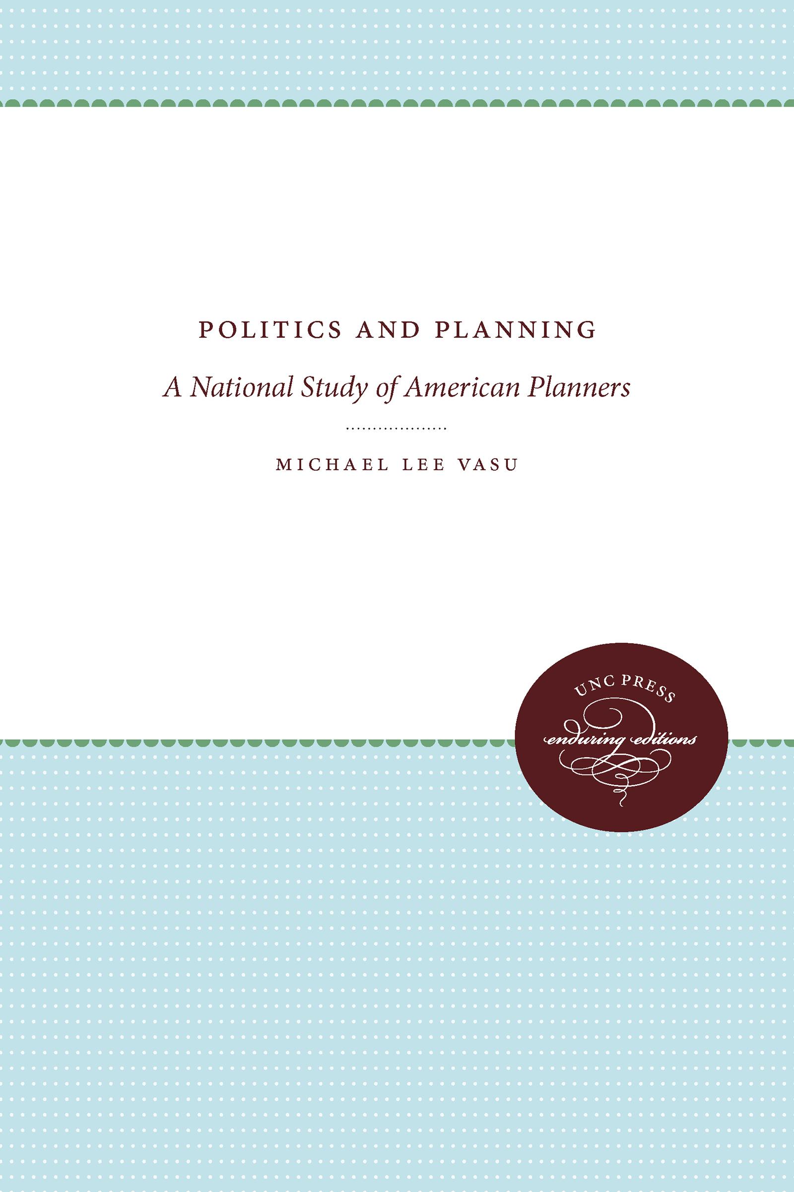 Politics and Planning