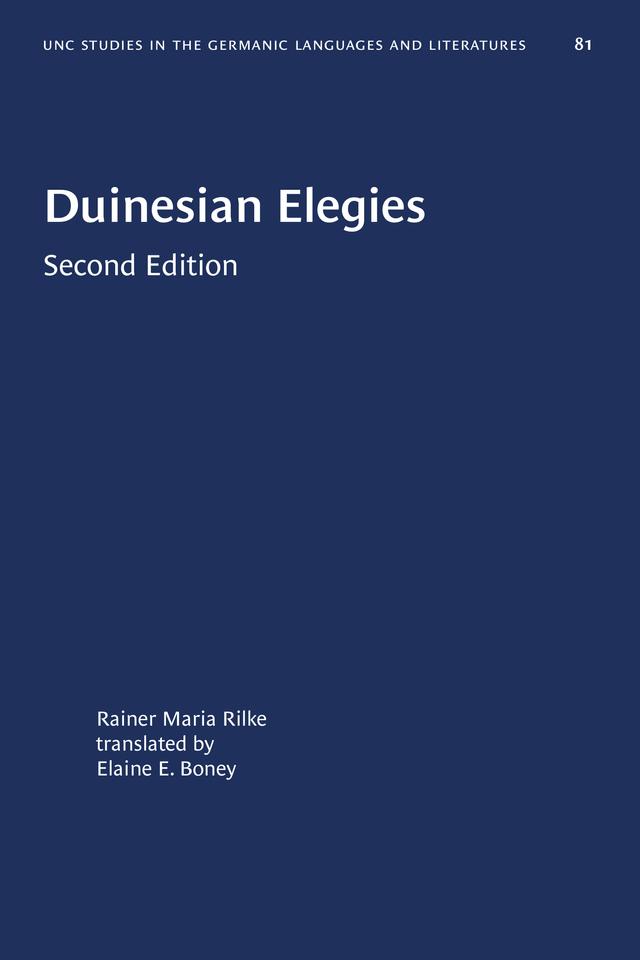 Duinesian Elegies by Elaine E. Boney, Rainer Maria Rilke