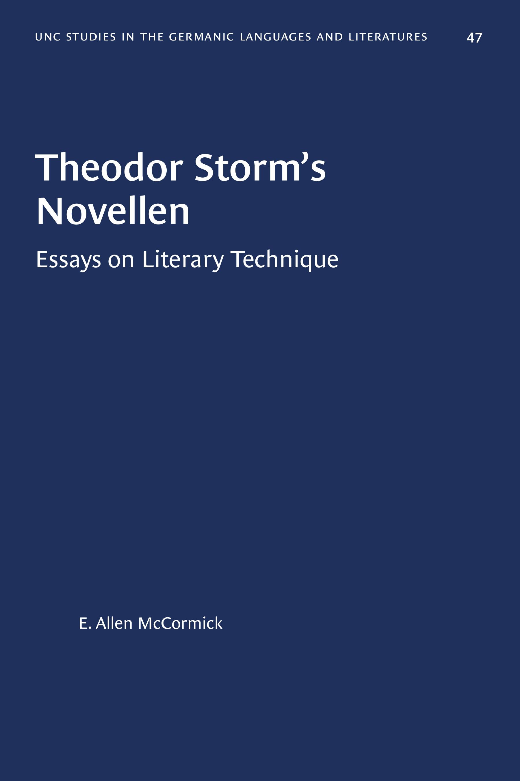 Theodor Storm’s Novellen