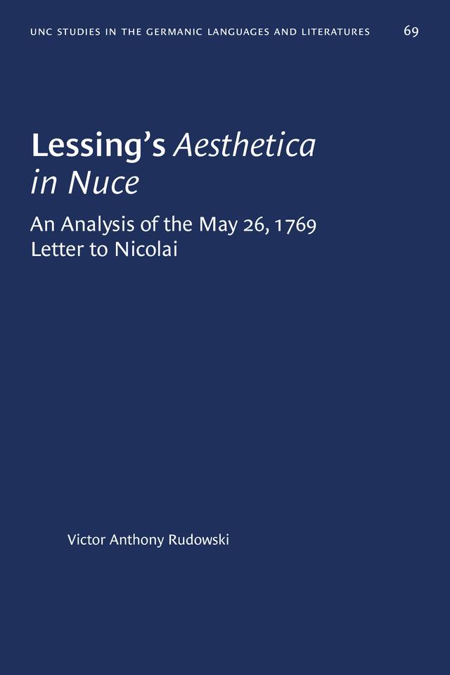 Lessing's Aesthetica in Nuce by Victor Anthony Rudowski