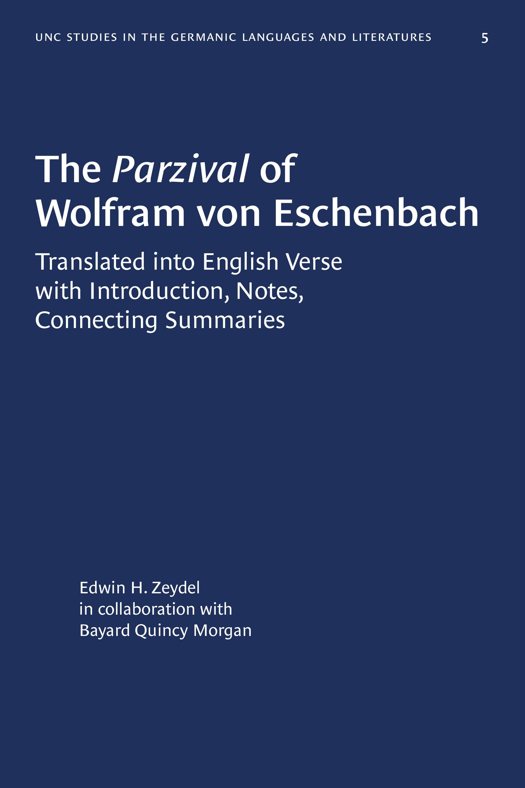 The Parzival of Wolfram von Eschenbach