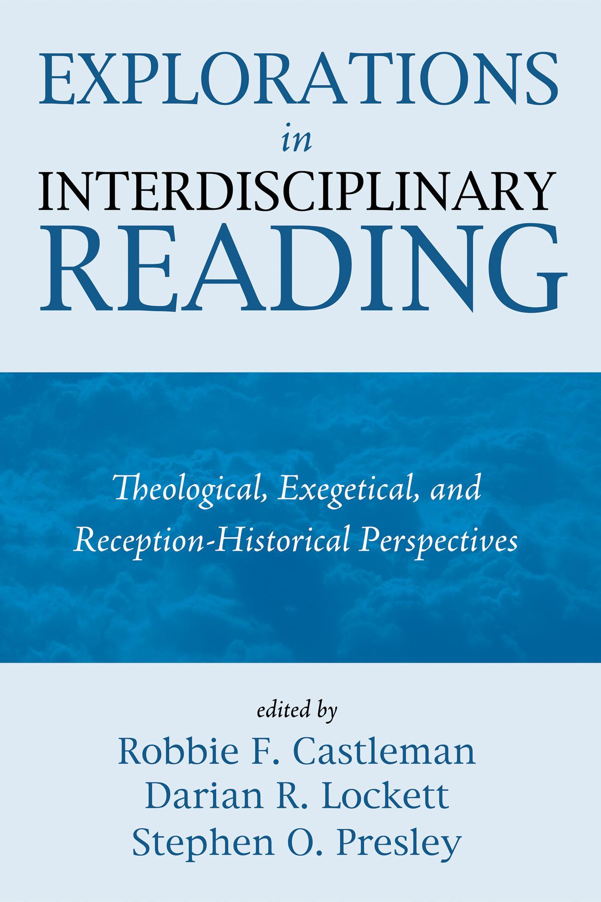 Explorations in Interdisciplinary Reading