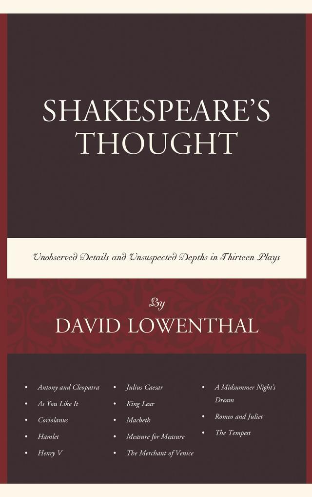 Shakespeare’s Thought by David Lowenthal