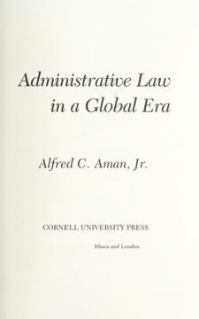 Administrative Law in a Global Era