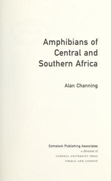 Amphibians of Central and Southern Africa by Alan Channing