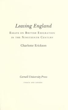 Leaving England