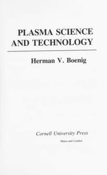 Plasma Science and Technology by Herman Boenig