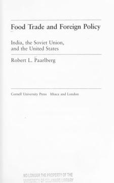 Food Trade and Foreign Policy