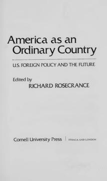 America as an Ordinary Country