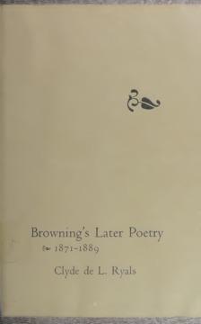 Browning's Later Poetry, 1871-1889