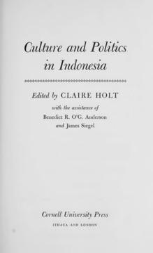 Culture and Politics in Indonesia