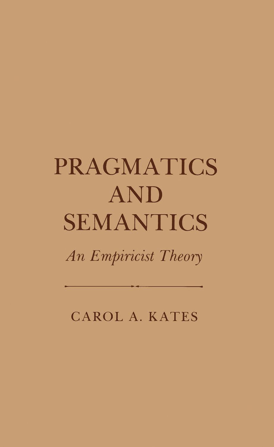 Pragmatics and Semantics