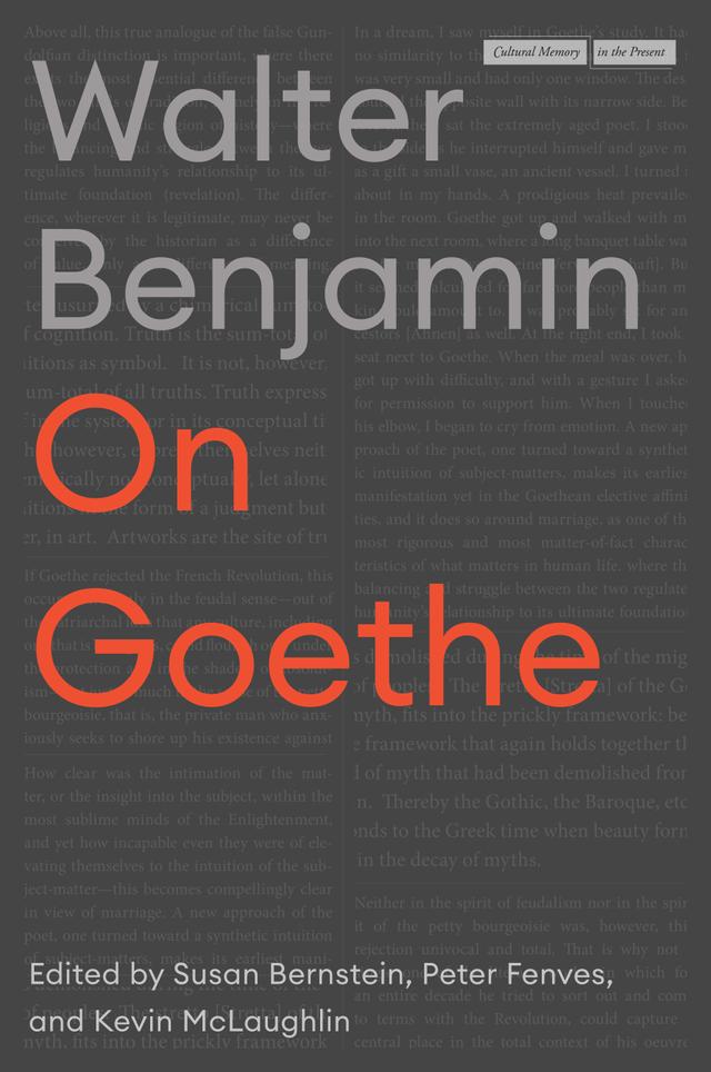 On Goethe by Kevin McLaughlin, Peter Fenves, Susan Bernstein, Walter Benjamin