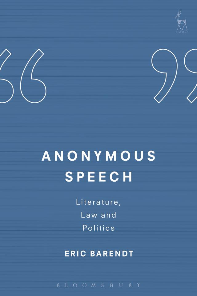 Anonymous Speech by Eric Barendt