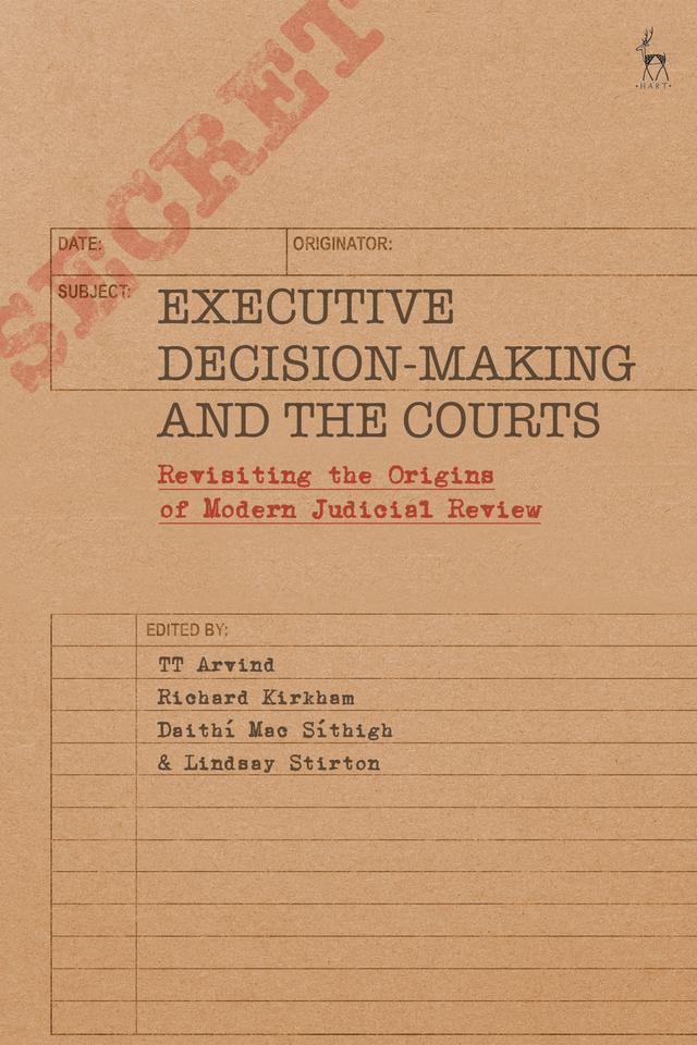 Executive Decision-Making and the Courts by Daithí Mac Síthigh, Lindsay Stirton, Richard Kirkham, TT Arvind