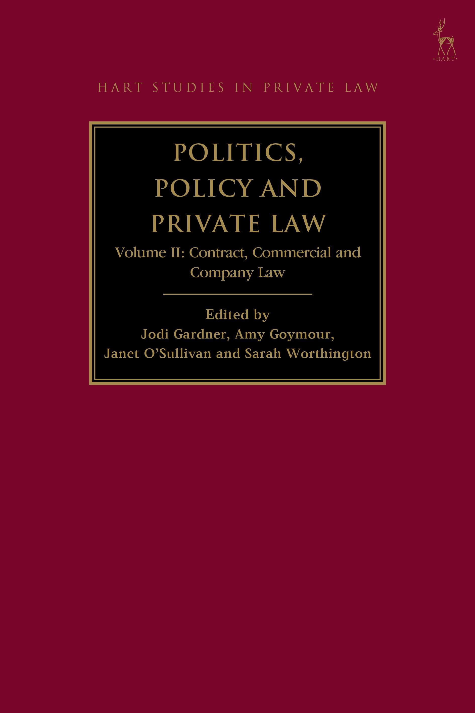 Politics, Policy and Private Law, Volume II