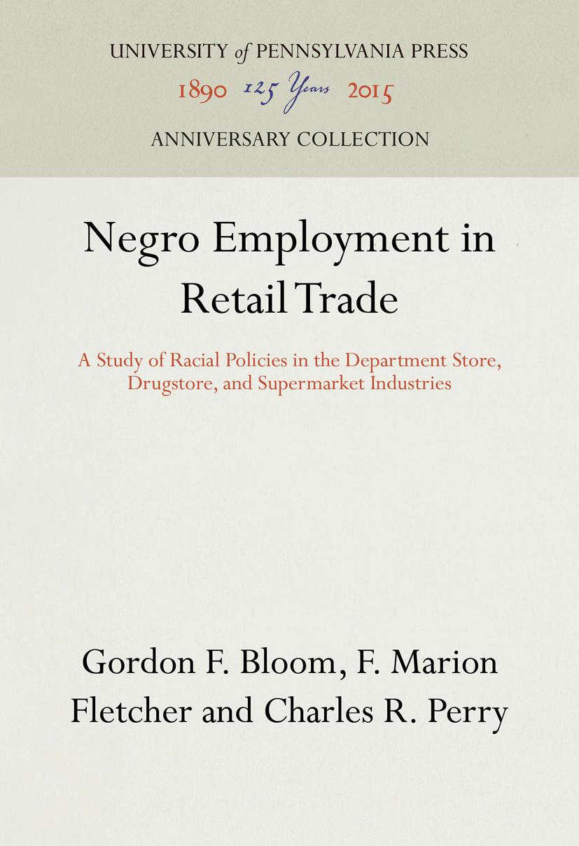Negro Employment in Retail Trade