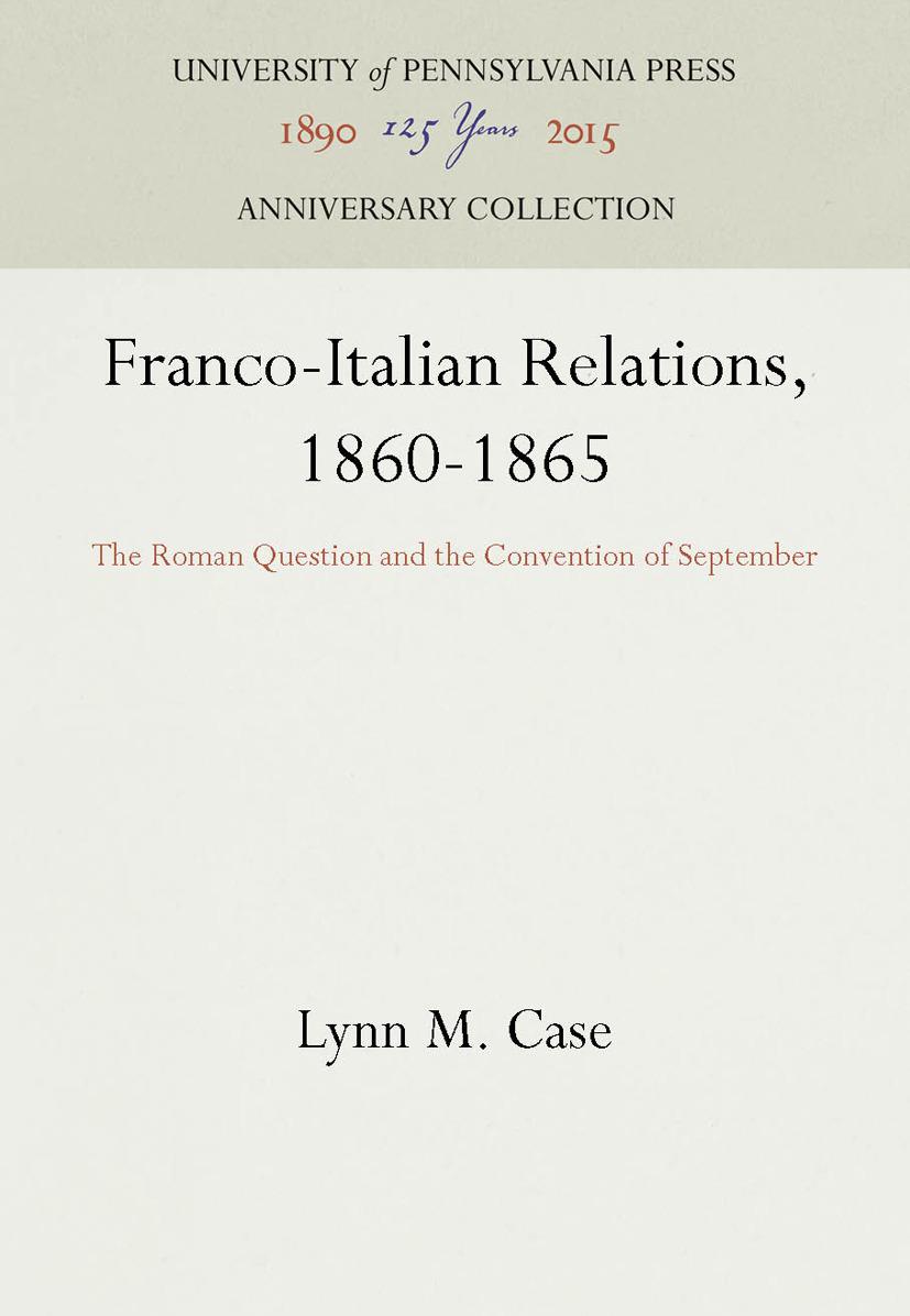 Franco-Italian Relations, 1860-1865