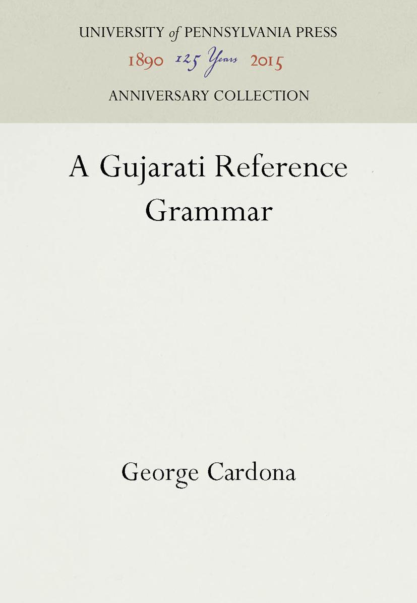 A Gujarati Reference Grammar