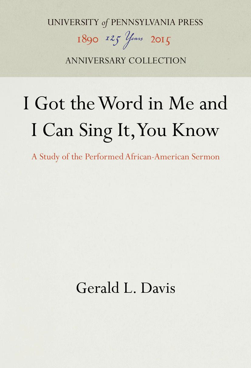 I Got the Word in Me and I Can Sing It, You Know