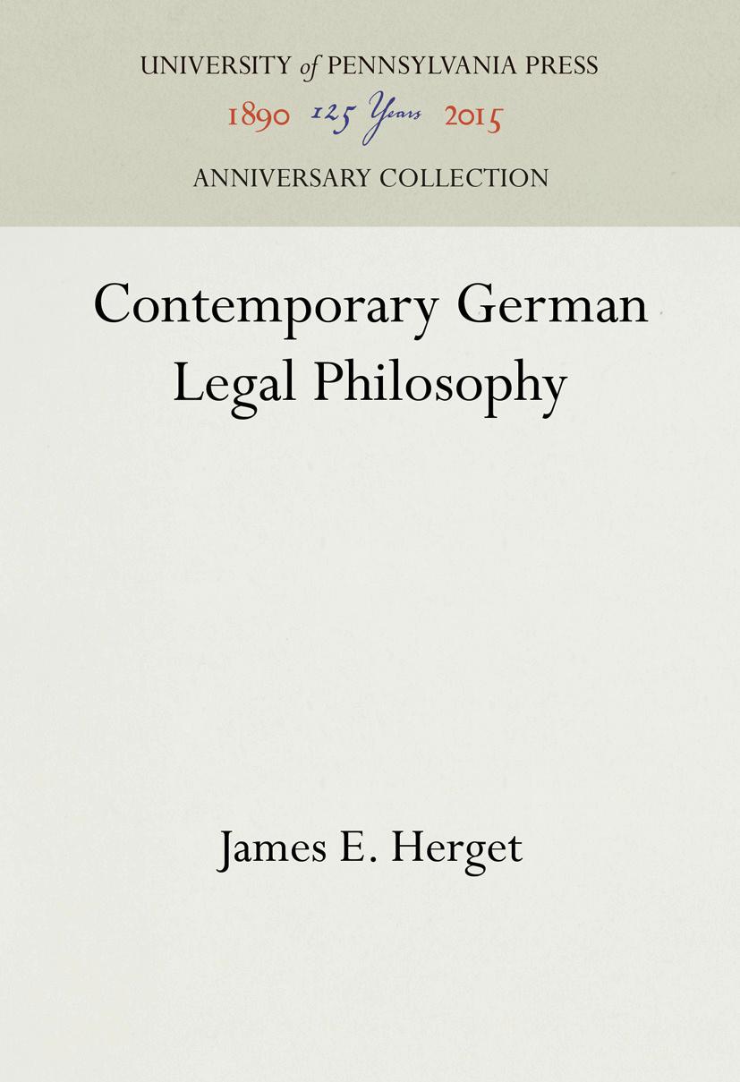 Contemporary German Legal Philosophy