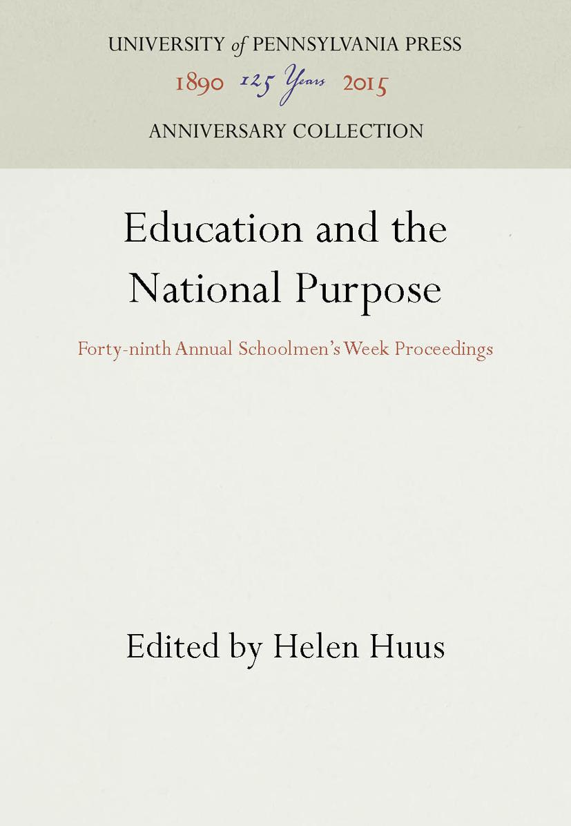 Education and the National Purpose