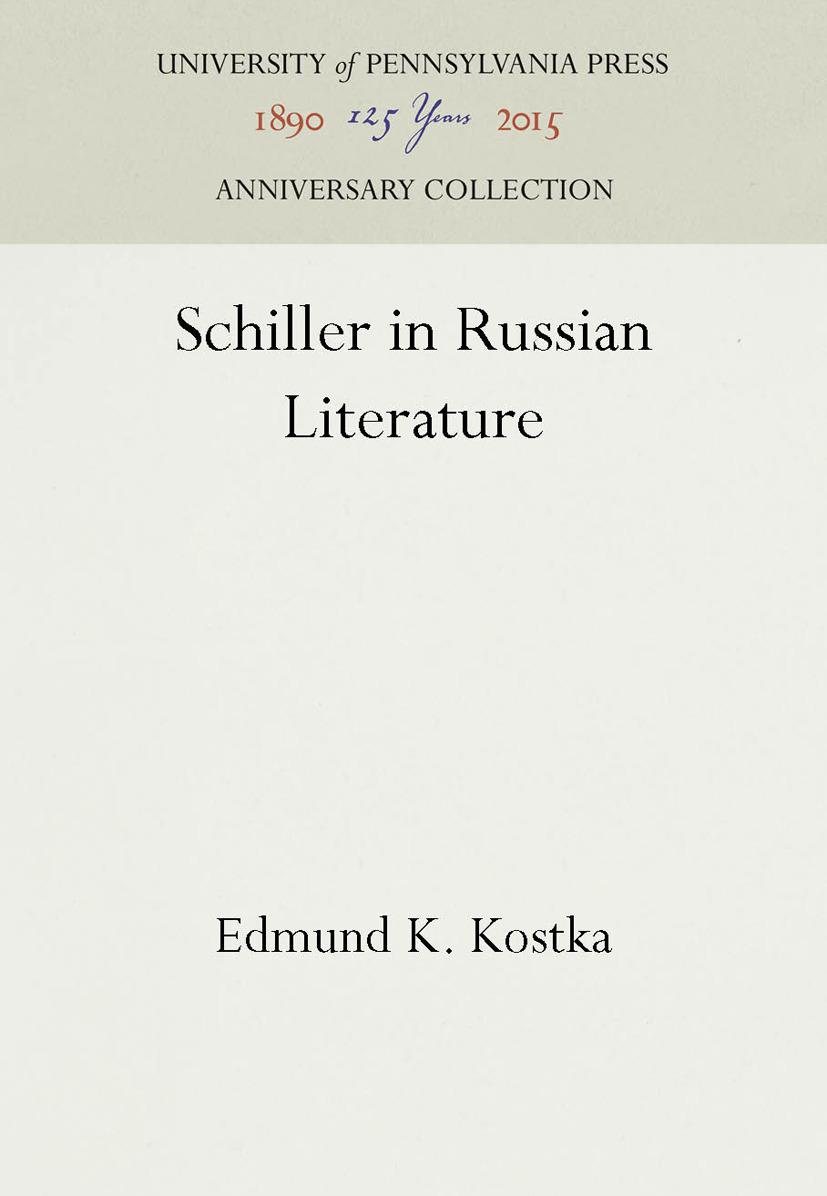 Schiller in Russian Literature