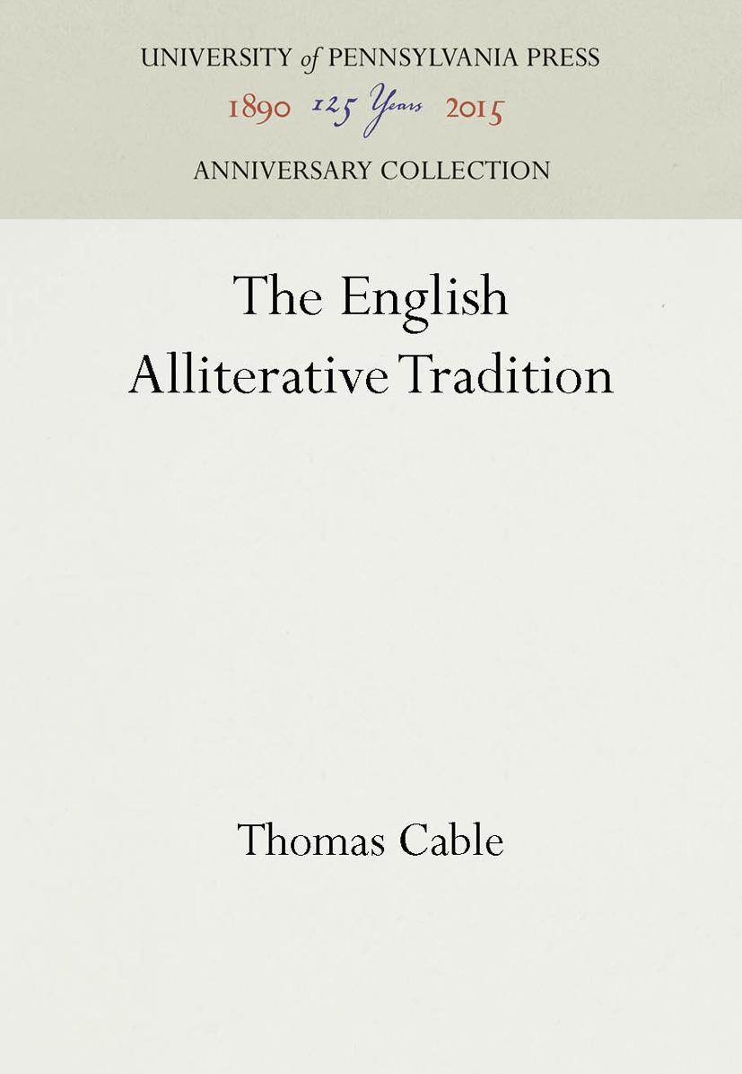The English Alliterative Tradition