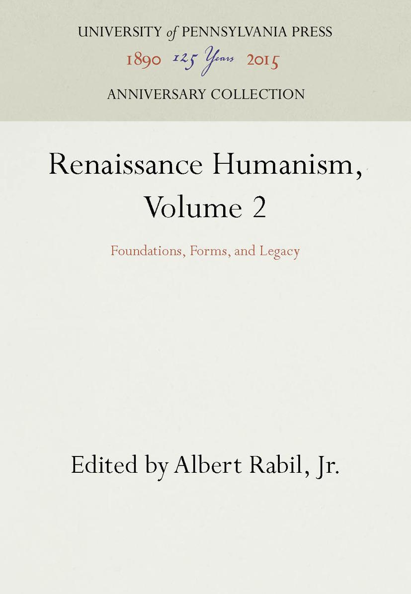 Renaissance Humanism, Volume 2