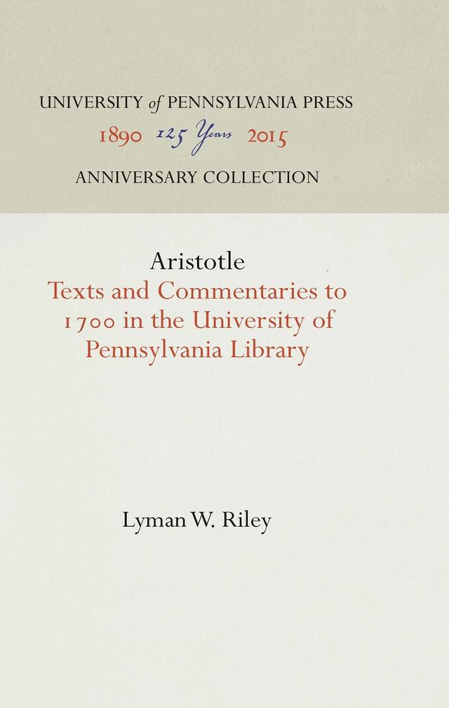 Aristotle by Lyman W. Riley