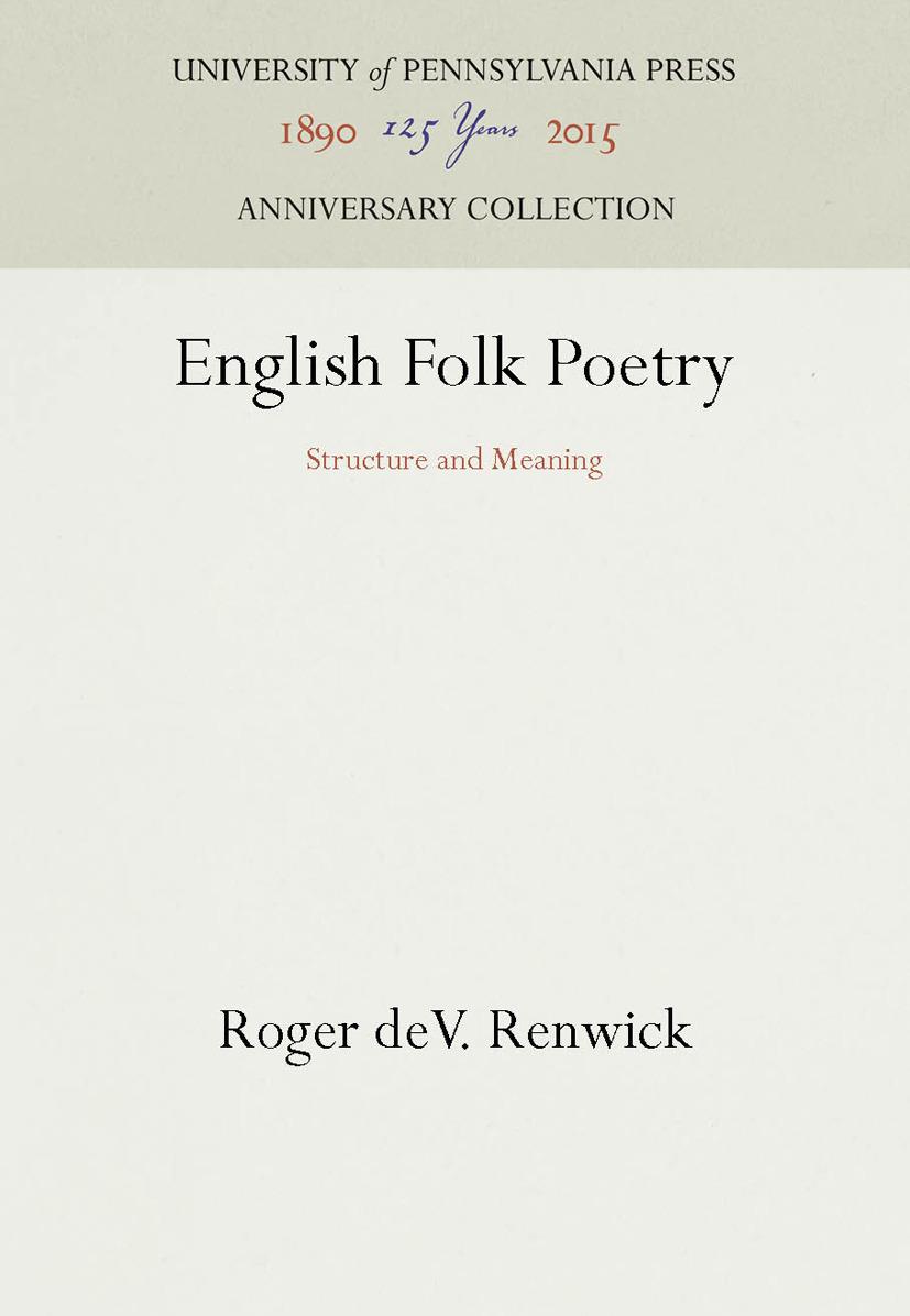 English Folk Poetry