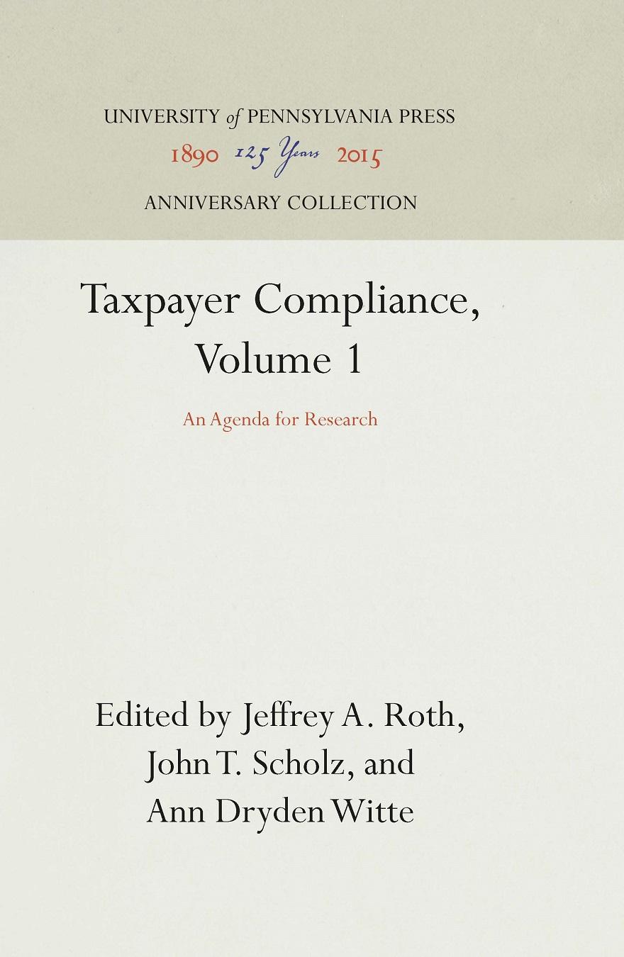Taxpayer Compliance, Volume 1