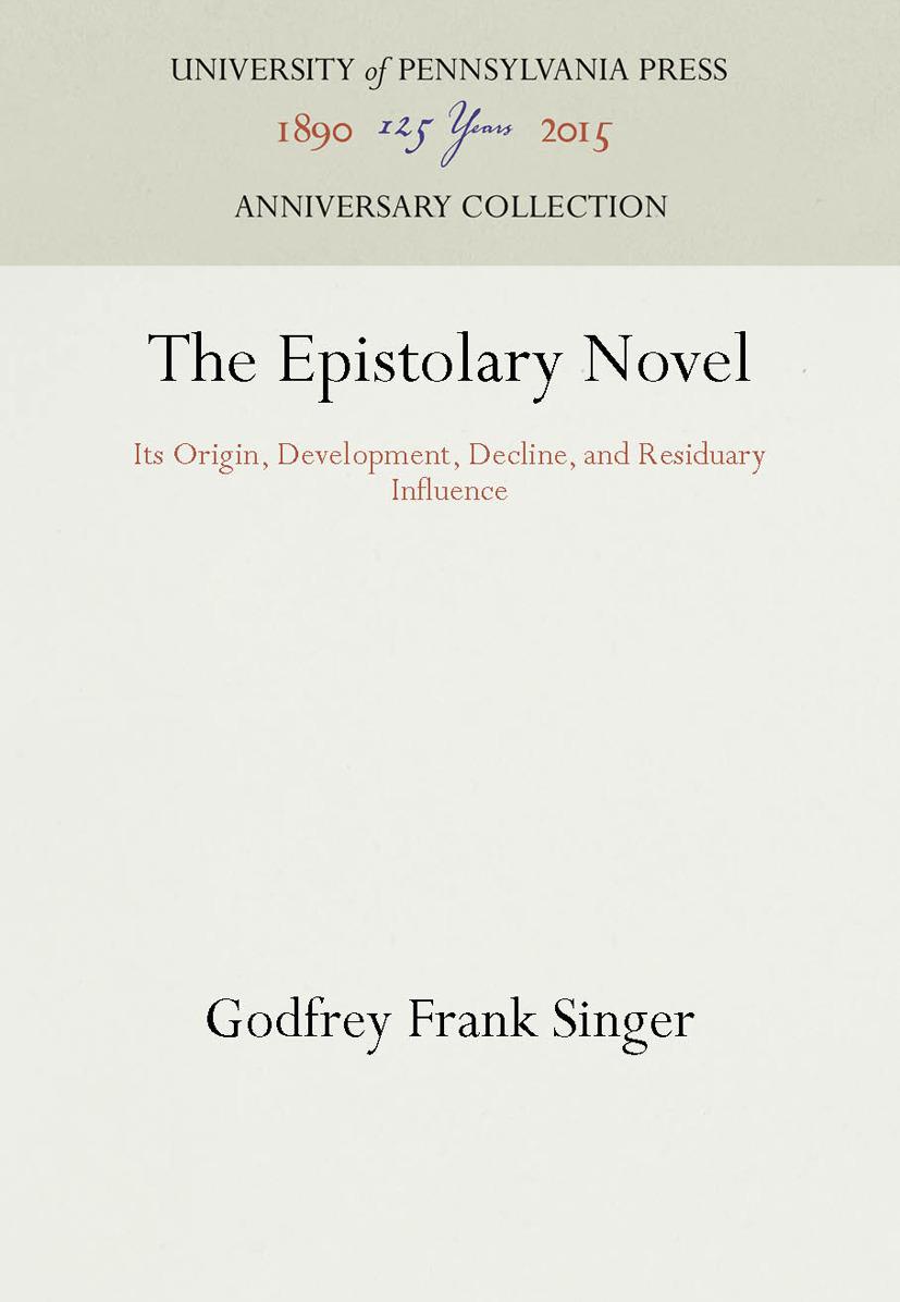 The Epistolary Novel