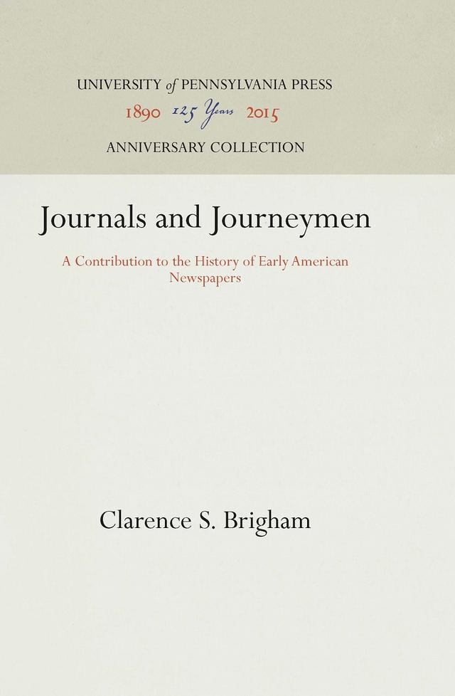 Journals and Journeymen by Clarence S. Brigham