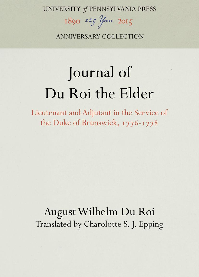 Journal of Du Roi the Elder