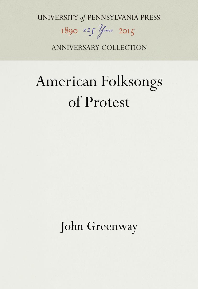 American Folksongs of Protest