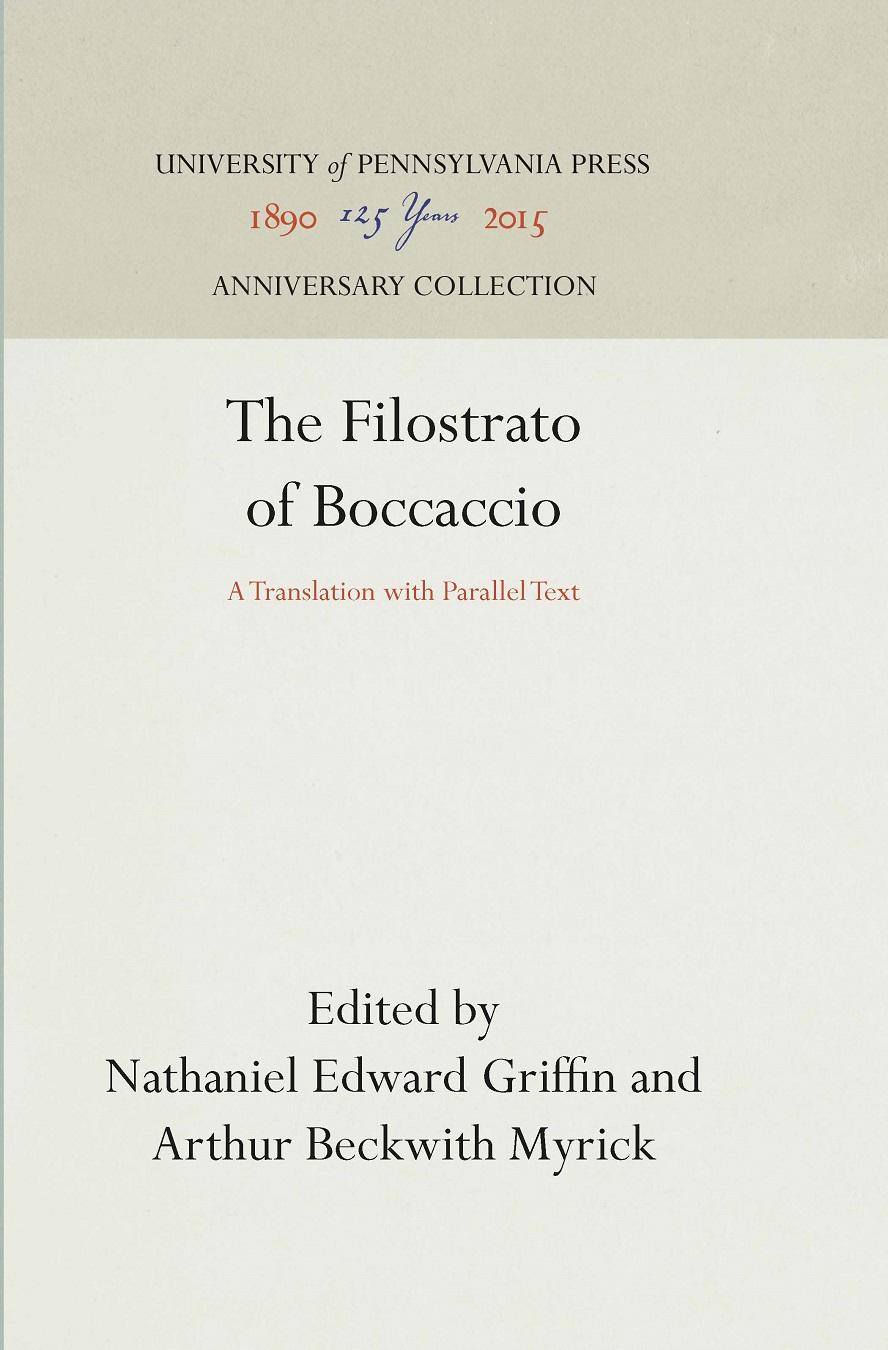 The Filostrato of Boccaccio