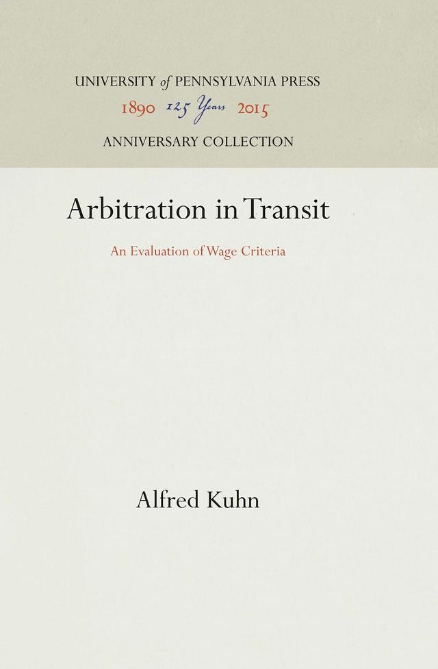Arbitration in Transit by Alfred Kuhn