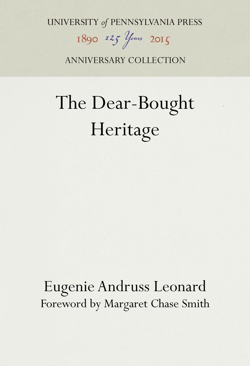 The Dear-Bought Heritage