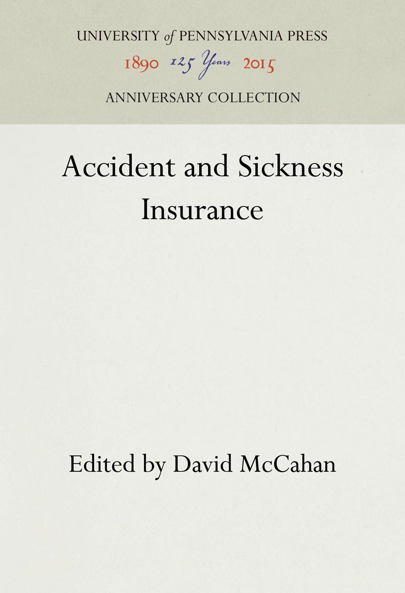Accident and Sickness Insurance