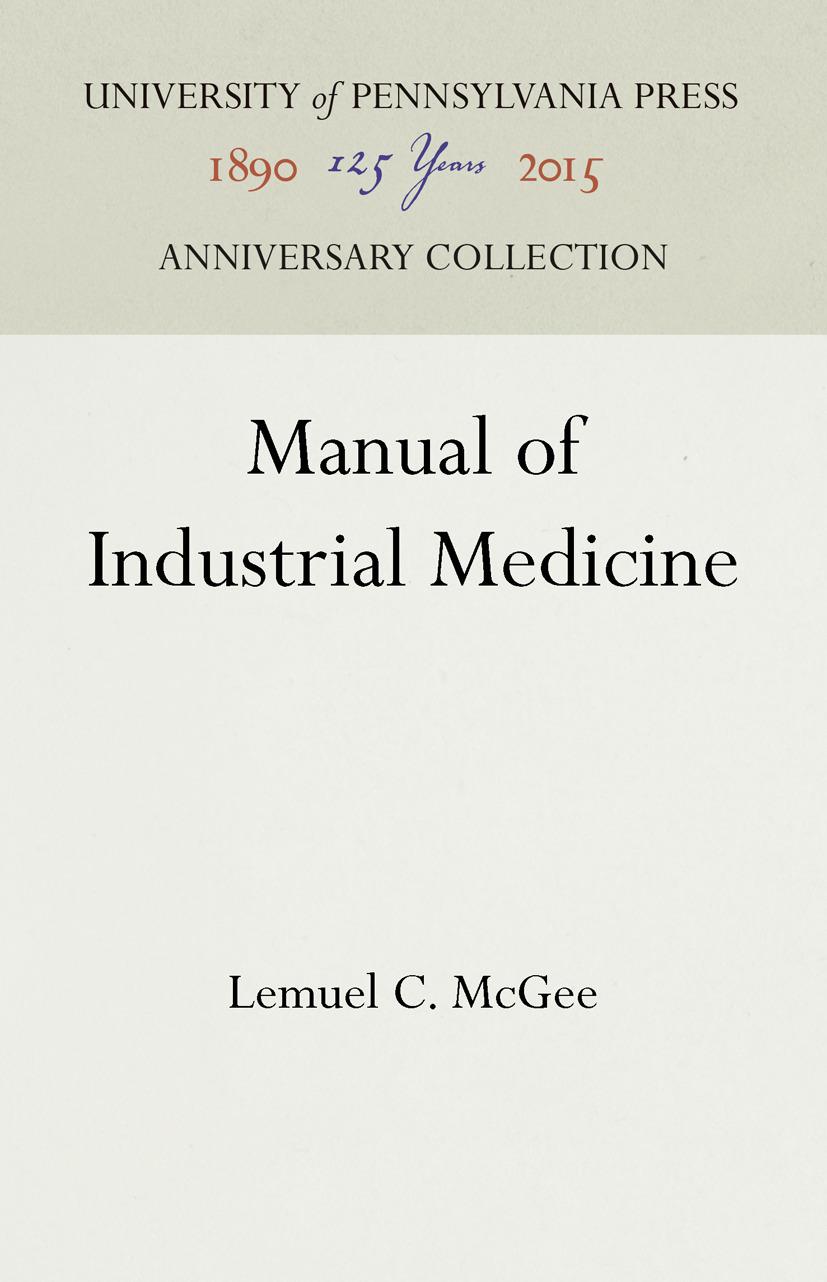 Manual of Industrial Medicine