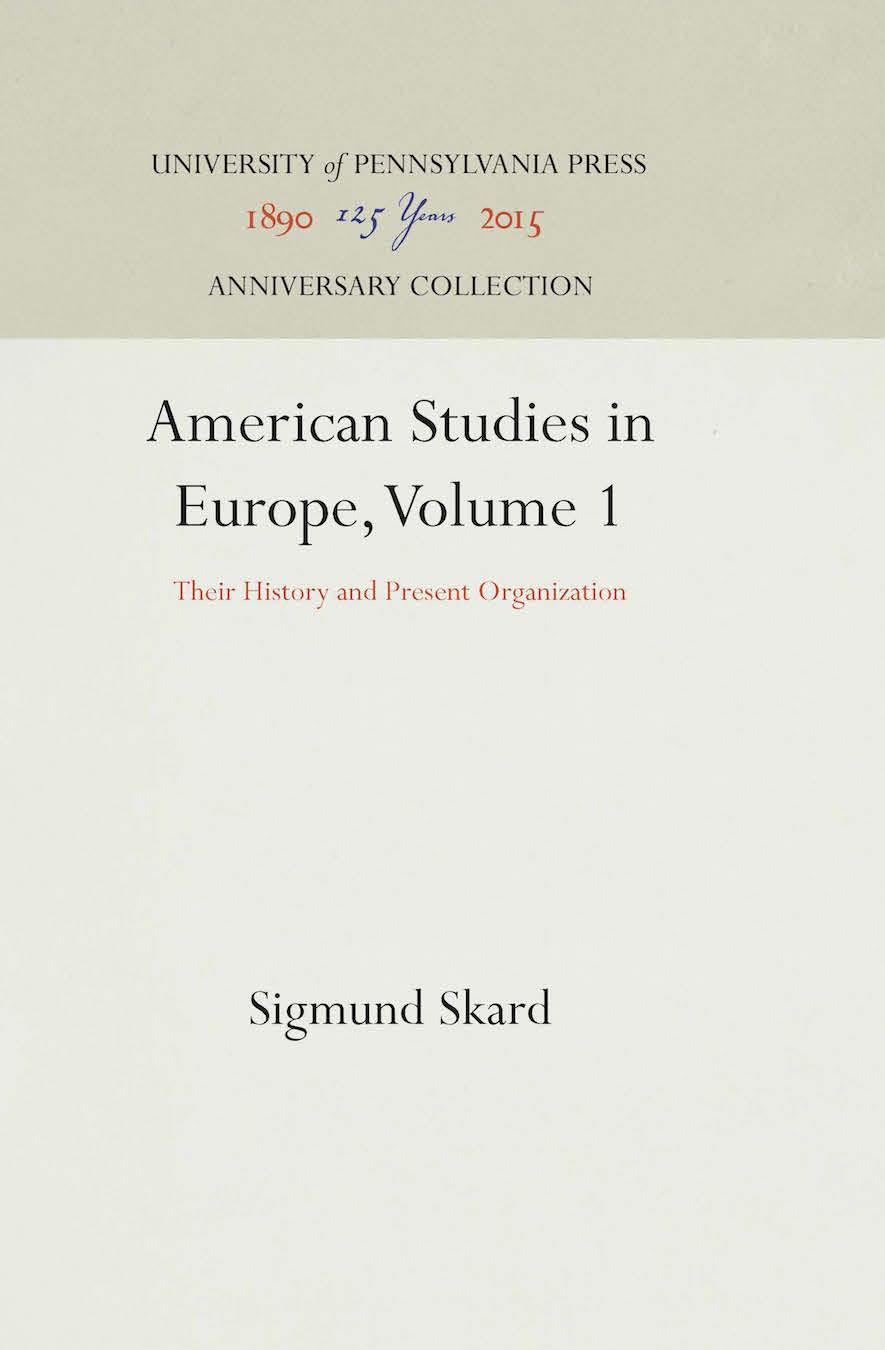 American Studies in Europe, Volume 1