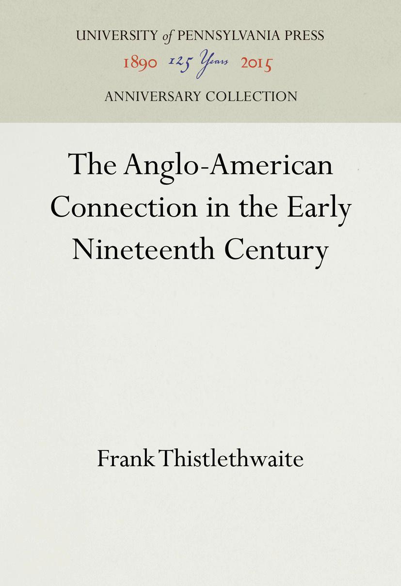 The Anglo-American Connection in the Early Nineteenth Century