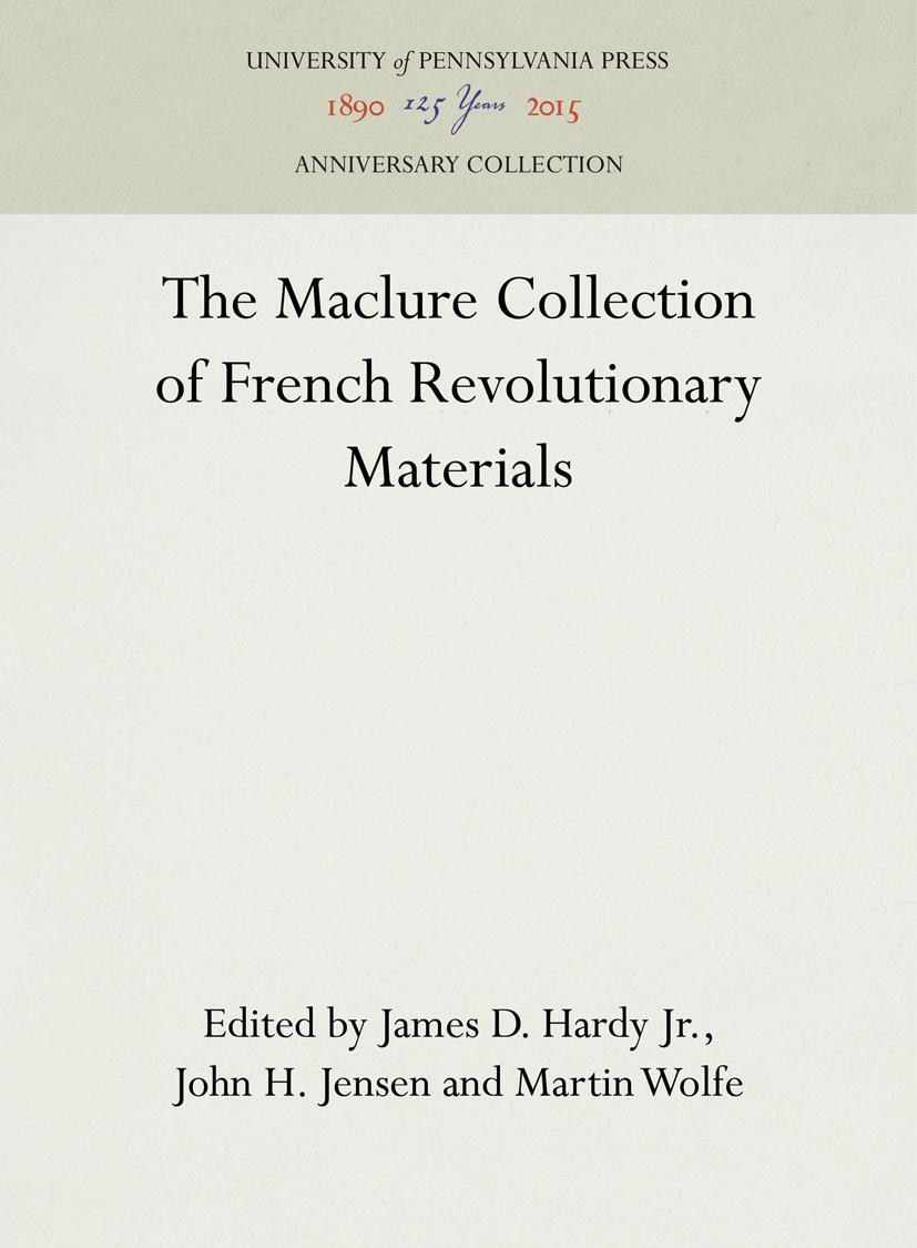 The Maclure Collection of French Revolutionary Materials