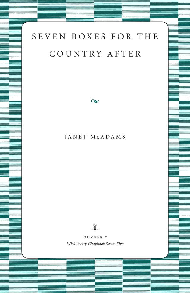 Seven Boxes for the Country After by Janet McAdams