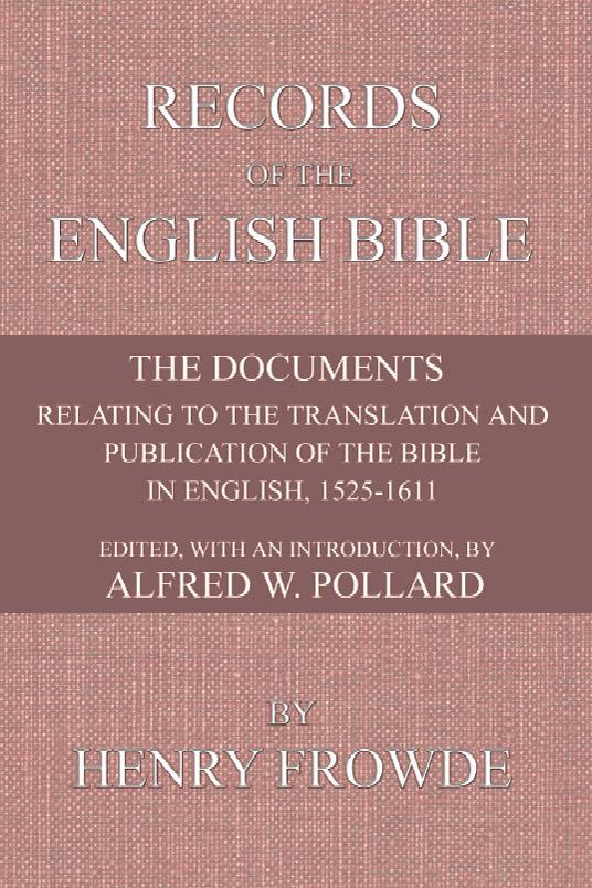 Records of the English Bible
