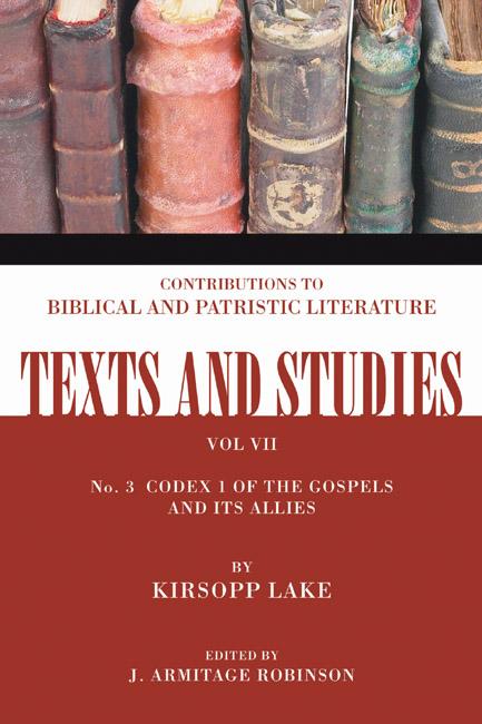 Codex 1 of the Gospels and Its Allies