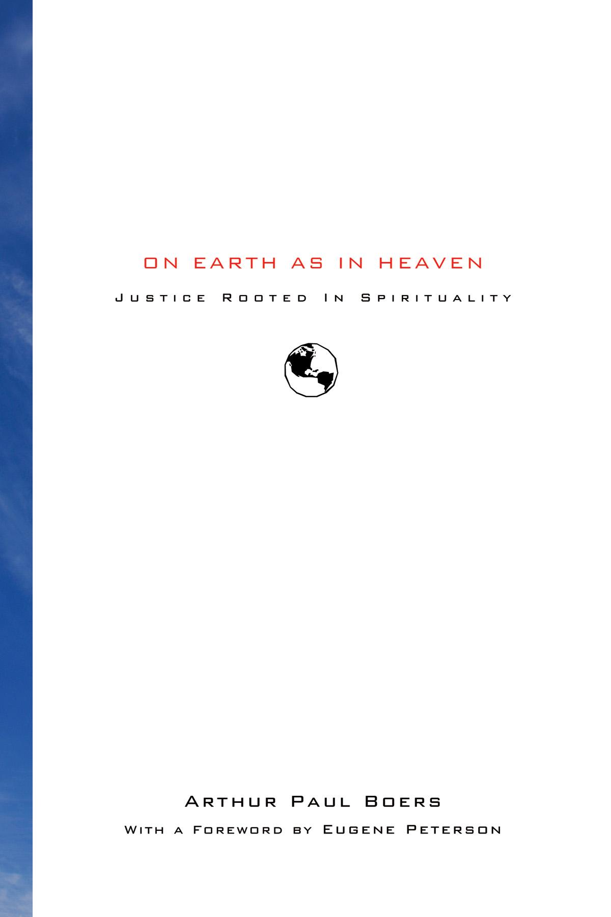 On Earth as in Heaven