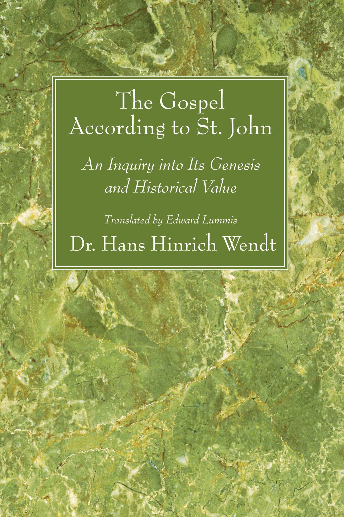The Gospel According to St. John